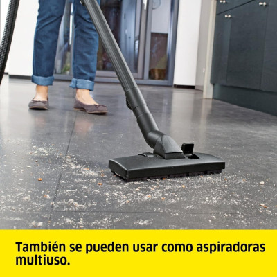 Kärcher Lava-aspiradora SE 4001 Plus, para limpieza de superficies duras, textiles y tapicerías. Con boquillas para alfombras,