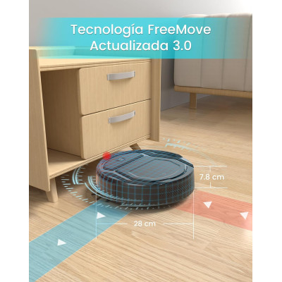 LEFANT Robot Aspirador 2200Pa, Aspirador Robot Autonomía de 120 Min, WiFi/App/Alexa, Sensor de Anticolisión/Caída Navegación