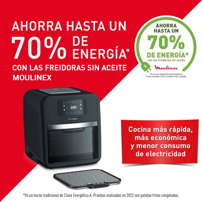 Moulinex Easy Fry & Grill 4.2L EZ5058 Freidora de Aire Sin Aceite 2 en 1 para Freír o a la Parrilla, Pantalla Digital Táctil, 8