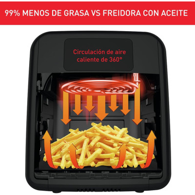 Moulinex Easy Fry & Grill 4.2L EZ5058 Freidora de Aire Sin Aceite 2 en 1 para Freír o a la Parrilla, Pantalla Digital Táctil, 8