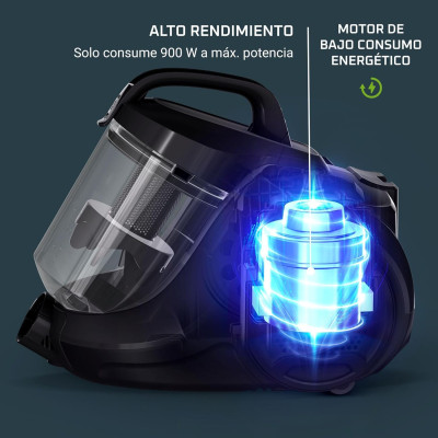 Rowenta Aspiradora Swift Power Cyclonic RO2933 - Aspirador sin bolsa de 750 W para parquet, tecnología ciclónica, cabezal alto