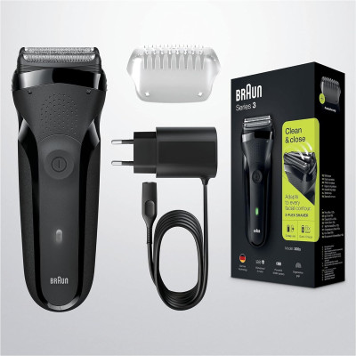 Braun Series 3 Shave&Style 300BT Afeitadora Eléctrica 3 En 1, Maquinilla Para Hombre & Series 3 21B Cabezal de Recambio Negro