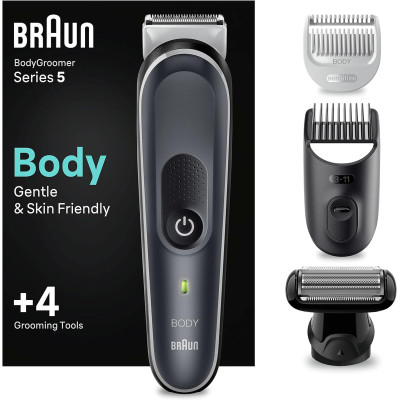 Braun Recortadora Corporal Series 5 5370, Recortadora Corporal Para Hombres, Depilación Masculina Para Todo El Cuerpo Sin