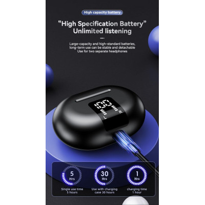 Jiubei Auriculares Inalambricos M32 Bluetooth 5.3 IPx5 con reduccion de Ruido ENC y Estuche de Carga para iOS/Android/PC con