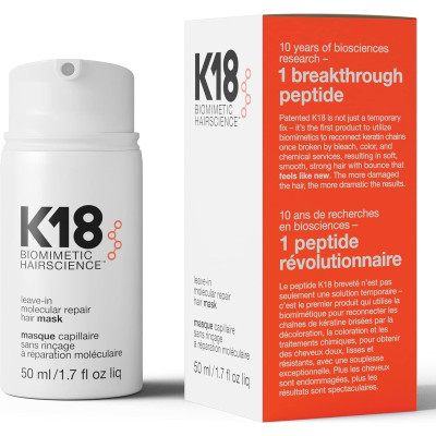 K18 Mascarilla de pelo, Plateado, 50 ml (Paquete de 1)