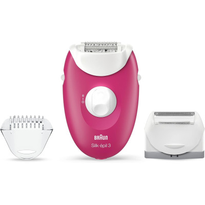 Braun Silk-épil 3 Depiladora Mujer 2 en 1 para Principiantes con Cabezal de Rasurado y Recorte, Sistema de 20 Pinzas + Face