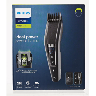 PHILIPS HC7650 / 15 - Afeitadora / recortadora de cabello y barba Serie 7000 con bolsa de viaje y kit de peluquero