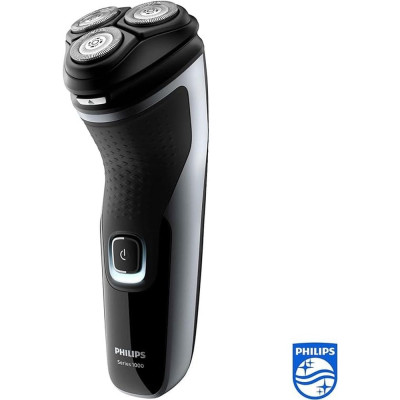 Philips Serie 1000 Afeitadora Eléctrica Hombre, Máquina de Afeitar Barba con Cuchillas Powercut, Cortapatillas para Bigote y