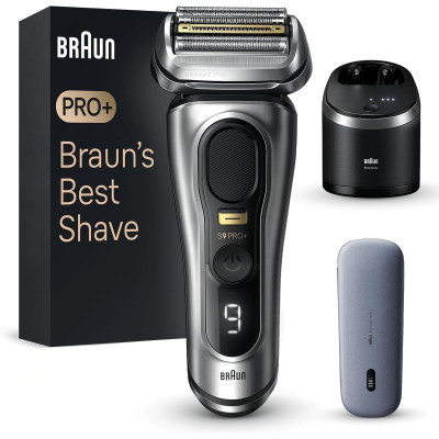 Braun Series 9 Pro Afeitadora Eléctrica Hombre,Máquina de Afeitar Barba con Recortadora ProLift y Cabezal 4en1,Centro de