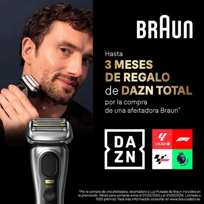 Braun Series 9 Pro Afeitadora Eléctrica Hombre,Máquina de Afeitar Barba con Recortadora ProLift y Cabezal 4en1,Centro de