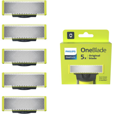 Philips OneBlade, Cuchillas de Repuesto Originales Para Recortador Barba y Maquina afeitar Hombre, Compatible con todos los Pack