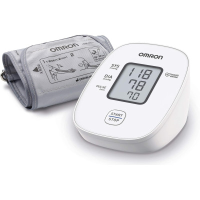 OMRON X2 Basic Tensiómetro de Brazo digital, medición precisa de la presión arterial y el pulso, validado clinicamente, 1 Unidad