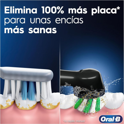 Oral-B Pro 3 3900N Cepillos de Dientes Eléctricos (Pack de 2) con Mango Recargable y 2 Cabezales de Recambio, Diseñado por