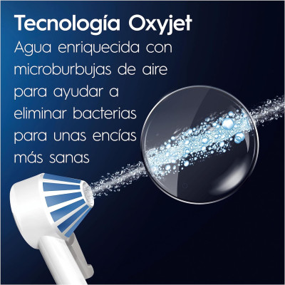 Oral-B Centro De Salud Bucal Irrigador: Irrigador Dental de Agua, 1 Cabezal Oxyjet, 1 Cabezal Water Jet + 1 Cepillo de Dientes