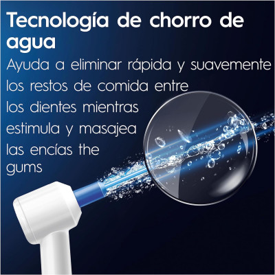 Oral-B Centro De Salud Bucal Irrigador: Irrigador Dental de Agua, 1 Cabezal Oxyjet, 1 Cabezal Water Jet + 1 Cepillo de Dientes