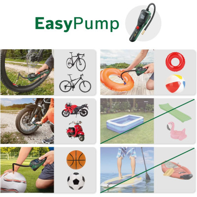 Bosch Home and Garden Electric Bike Pump/Air Pump/Mini Compressor EasyPump