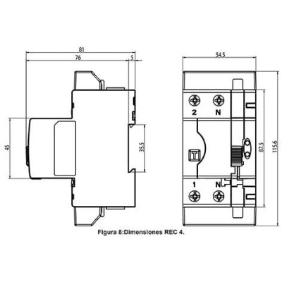 Circutor REC4 2P-40-30 Interruptor diferencial rearme automático, Blanco