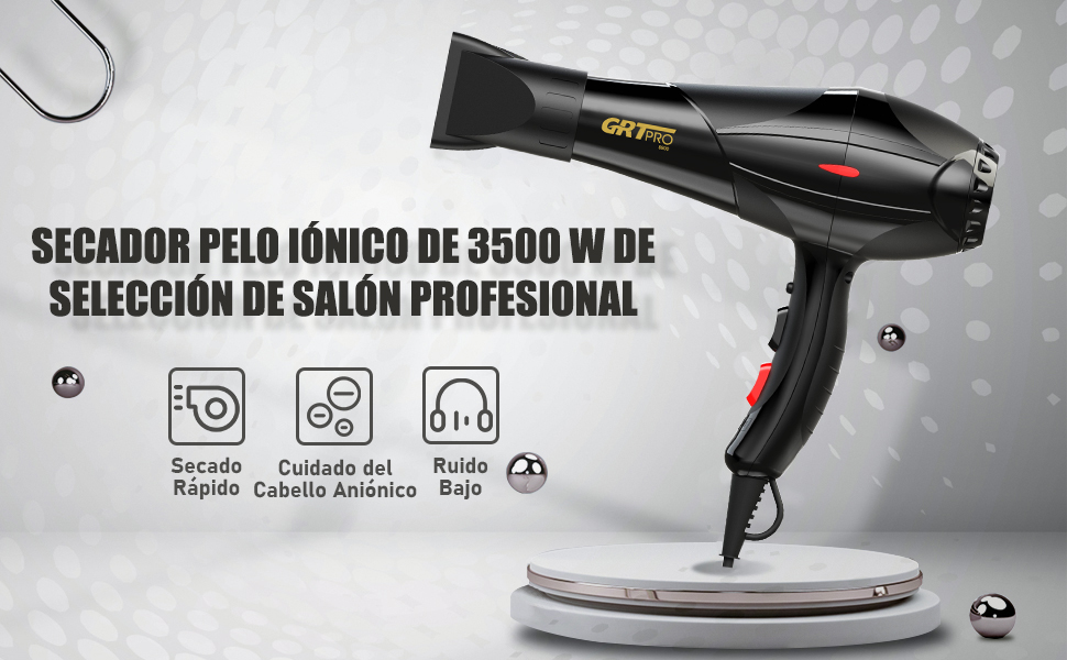 Secador de Pelo Profesional Iónico Motor AC 3500W